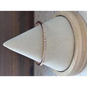 Kate spade Rose Gold Open Cuff Bracelet with Clear Crystals